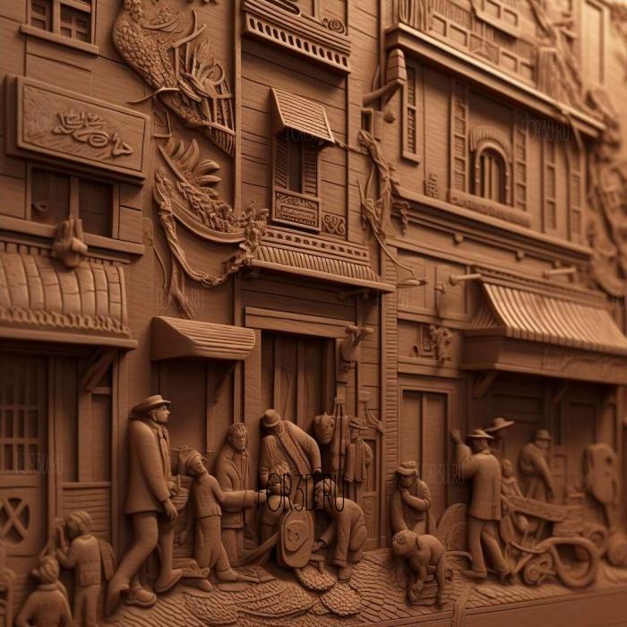 Chinatown movie 4 stl model for CNC